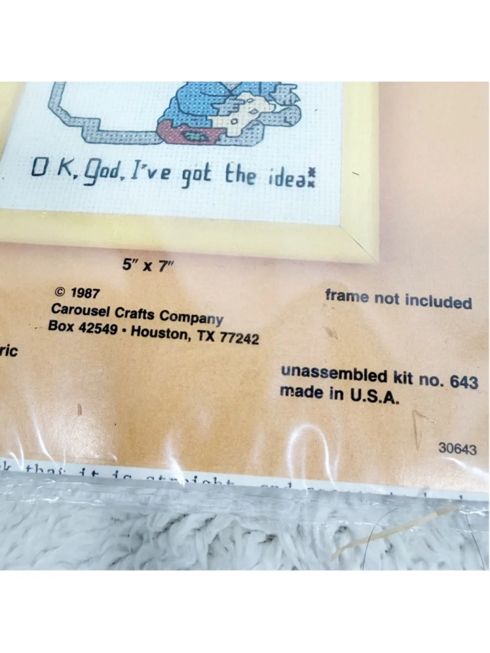 Vtg 1987 Carousel Crafts Counted Cross Stitch Kit Lot 2 Mouse Carole Jackson 5x7